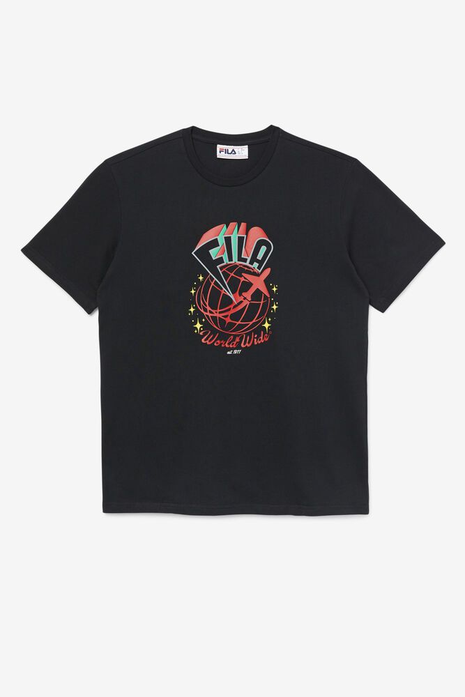 Fila Ryland T-Shirt Black - Mens - 90146WQKJ